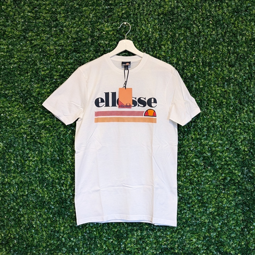 NEW Ellesse Triscia Tee Shirt, Mens Medium, White NWTS